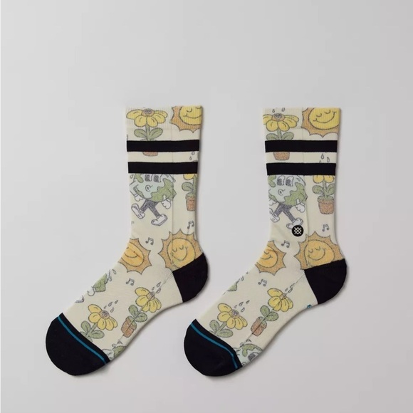 Stance Nice Moves Crew Sock, Ivory, Size Large, NWT - Picture 2 of 7